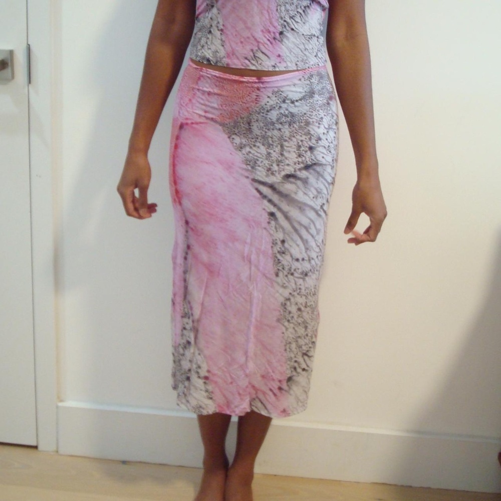 Paloma Wool Sheer Pink Skirt